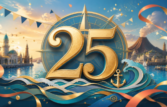 海と祝祭をモチーフにした25周年のイメージイラスト