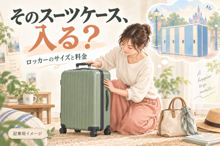 旅の準備でスーツケースを確認する女性。記事用の創作イメージ